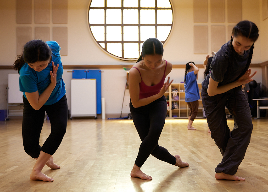 Students rehearse in Bancroft Dance Studio